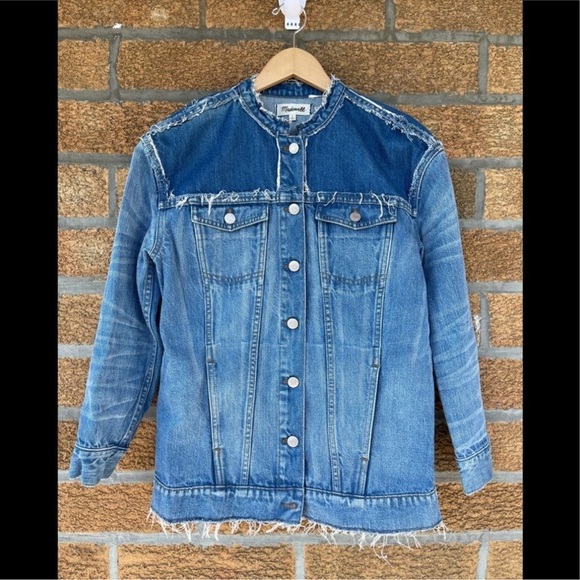Madewell oversize jean jacket small - Picture 1 of 10